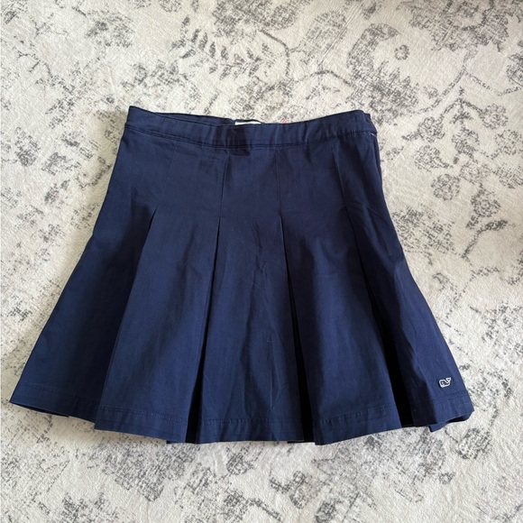 Vineyard Vines Other - Vineyard Vine Girls’ Pleated Everyday Skirt Nautical Blue NWT Size 12 Preppy Zip